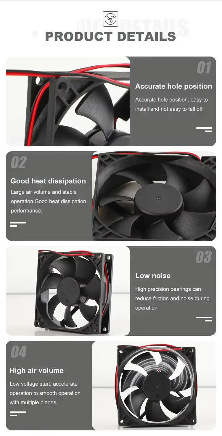 Charging Pile Cooling Fan, 12V, Axial - detail 6