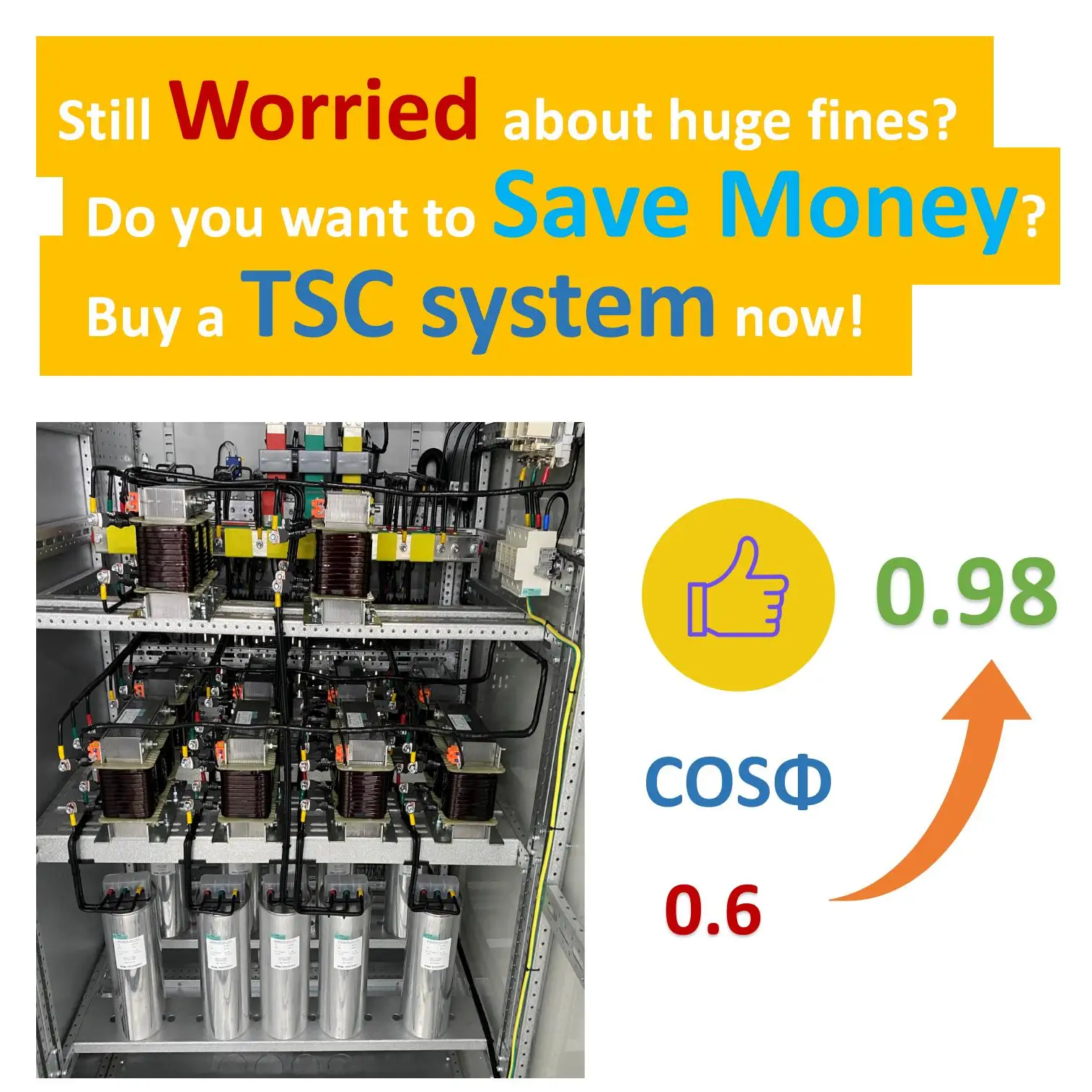 200Kvar Intelligent Reactive Power Compensation Integrated Power Capacitor Bank