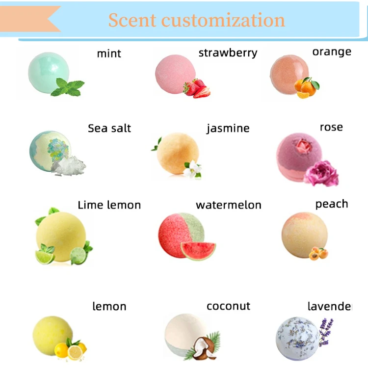 Wholesale skin care relaxation essential oil bath bomb set  lavender jewelry inside surprise cute unique fun vegan bath bombs