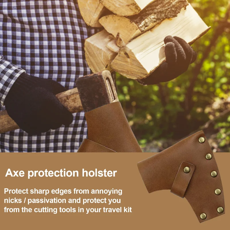 Couverture de hache en cuir VGEBY - Protection pour outil de jardin