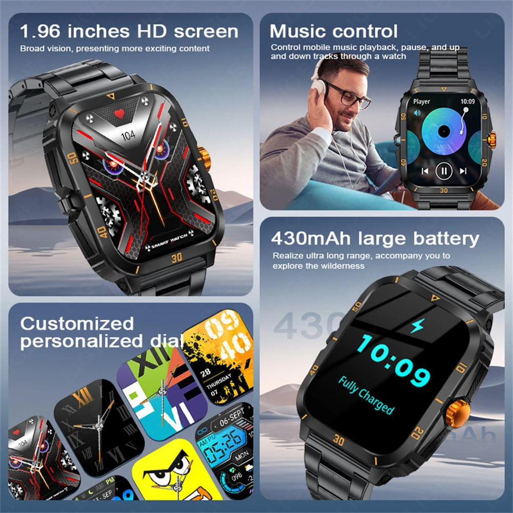 KT71 Smartwatch 2024 Dafit 3ATM Waterproof Swimming Relojes