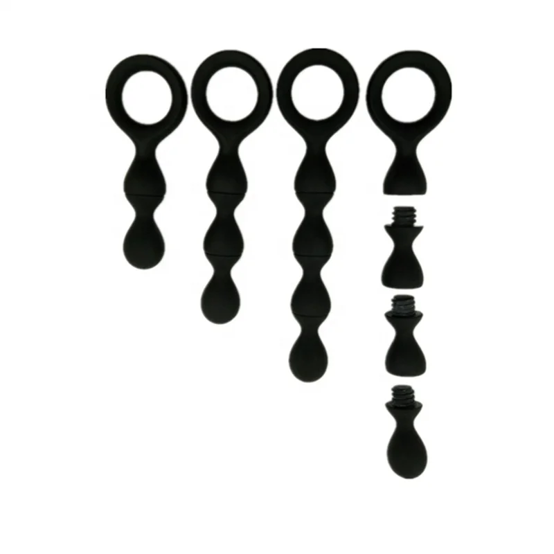 Unisex Butt Plug with Solid Balls Stimulative Silicone Adult Sex Toys Colorful DIY Anal Beads