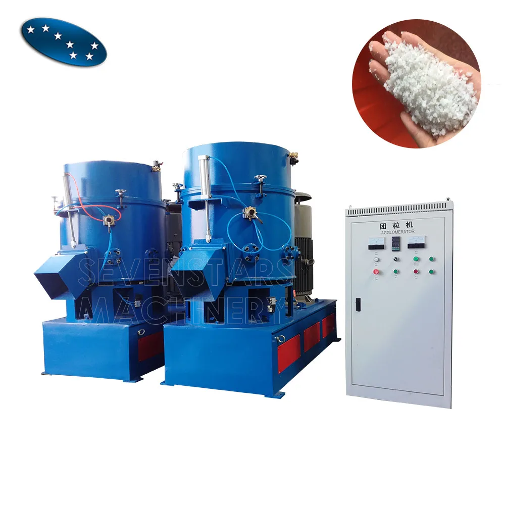 Hot Sale Plastic pp Pe Film Bags Agglomerator Machine with 22kw Power