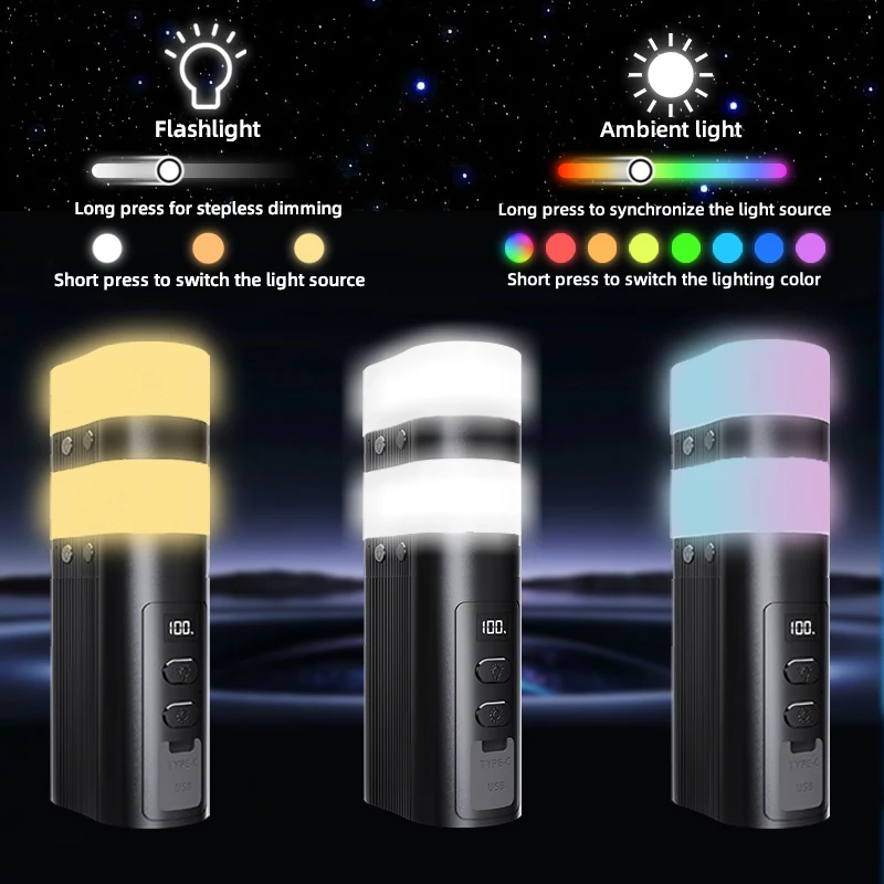 Portable Rechargeable LED Tent Lamp Multifunctional USB Emergency Camping Lantern ROHS Certified Gardens Lights