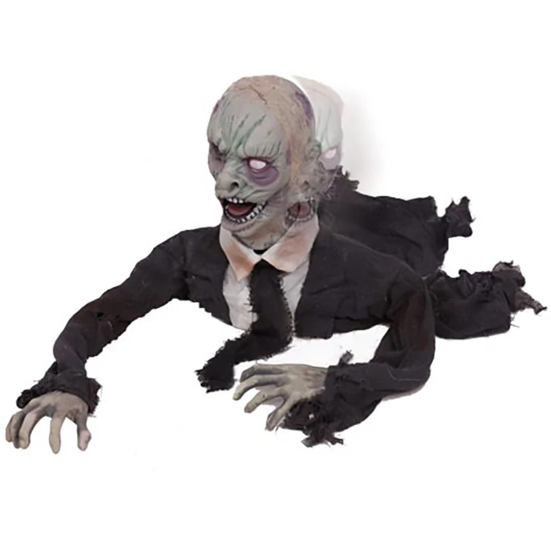 Sorcière Animée Halloween - Décor Animatronique Effrayant Pour Intérieur Ou Extérieur, Couleur Orange/noir/violet