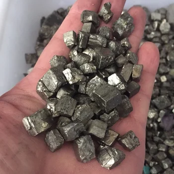 Wholesale natural pyrite crystal tumble stone pyrite cube rough gravel stone for sale