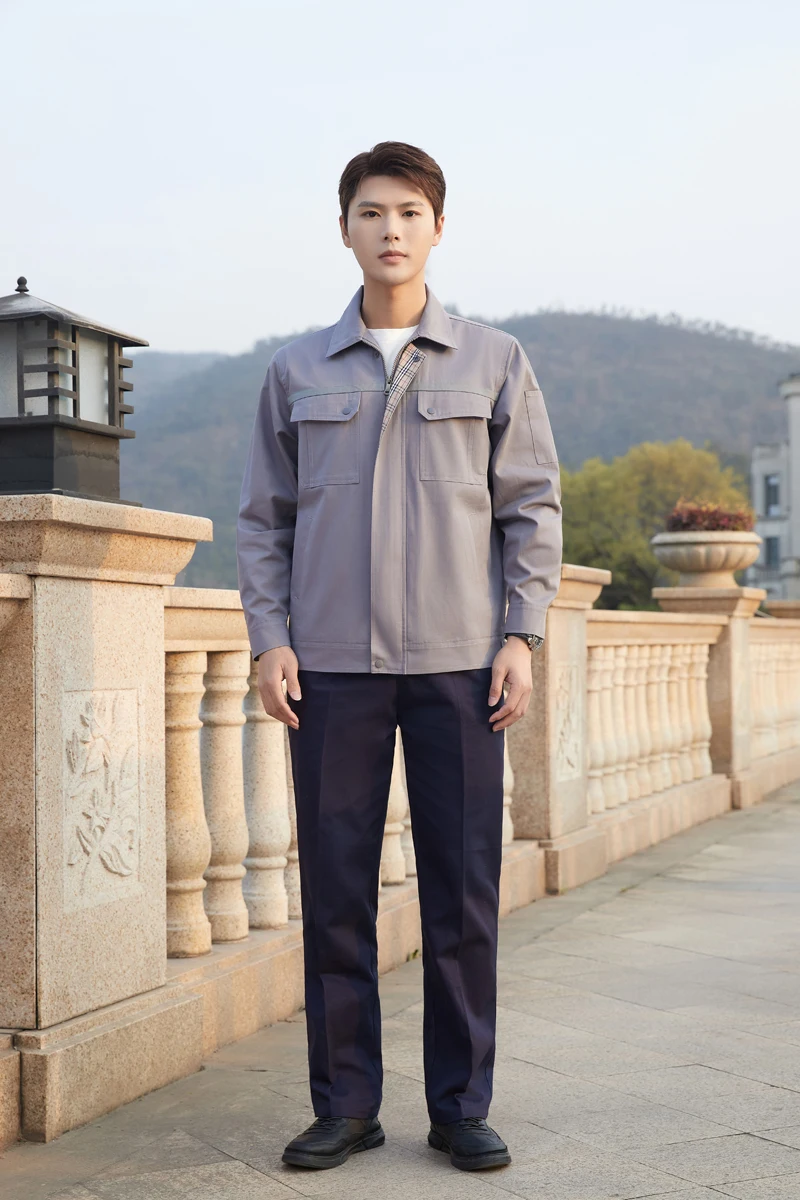 Customized Different Colors Work Uniform Set With Logo Printing For Construction