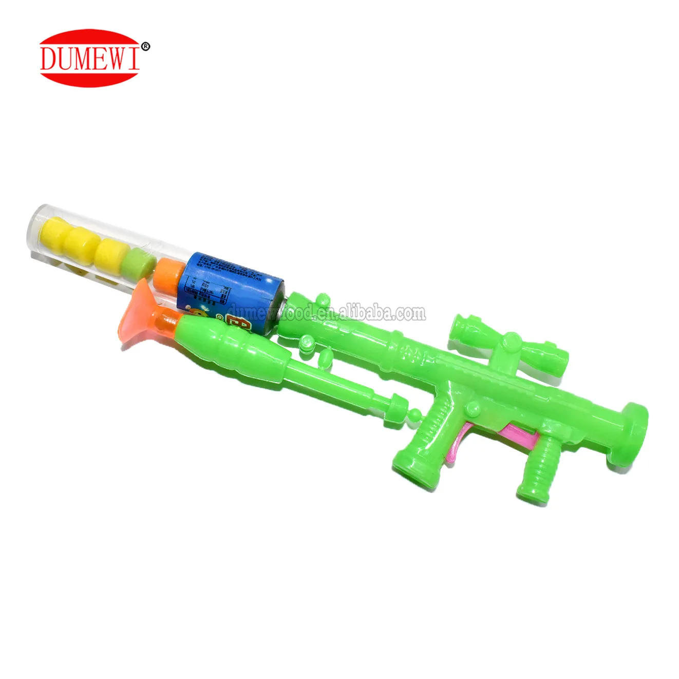 Забавный пластиковый игрушечный пистолет для стрельбы конфеты детей