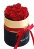7 Roses S Boîte Noire Avec Golden Edge