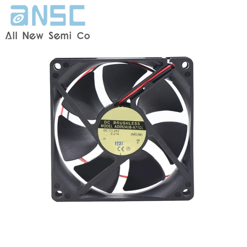 Original Axial flow fan AD0924UB-A71GL(NEUM)  92*92*25mm 24V Double ball frequency converter ventilation cooling cooling fan