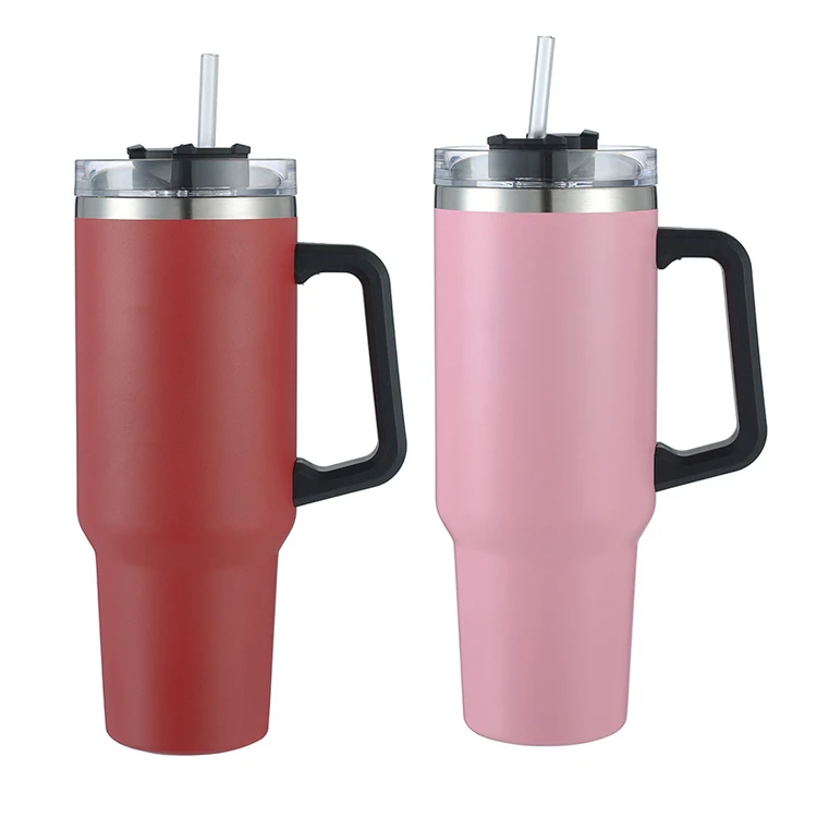 Customized Design 40oz 1200ml Double Wall Stainless Steel Wine Tumbler with Handle