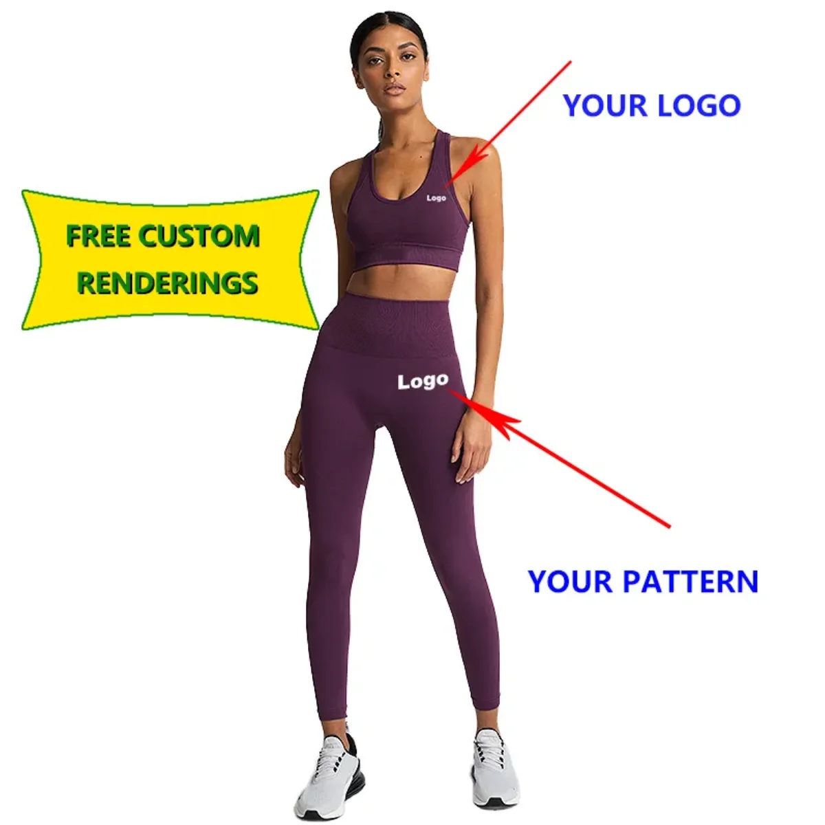 Wholesale Athletic Clothing Ladies Gym Fitness Sports Workout Yoga