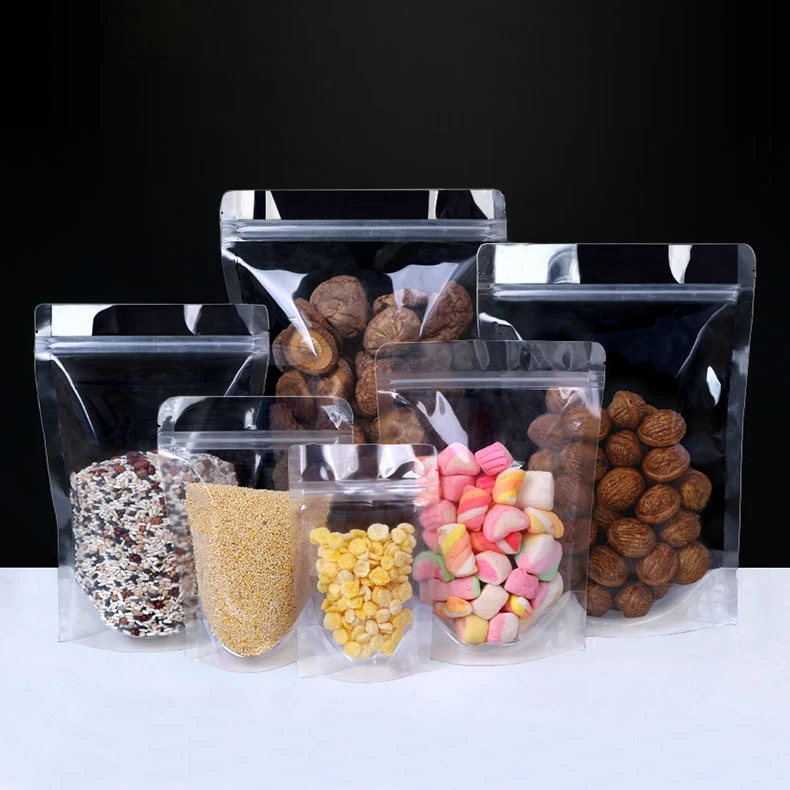 Stand up Transparent Resealable Plain Food Pouch Dried Snacks Packaging Bag  Zipper Packing Ziplock Storage Bag - China Zipper Bag, Zip Lock Plastic Bag