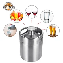 2L 3.6L 4L 5L 10L Stainless Steel Homebrew Beer Drink Mini Beer Barrel Keg with Free Engraved LOGO Custom
