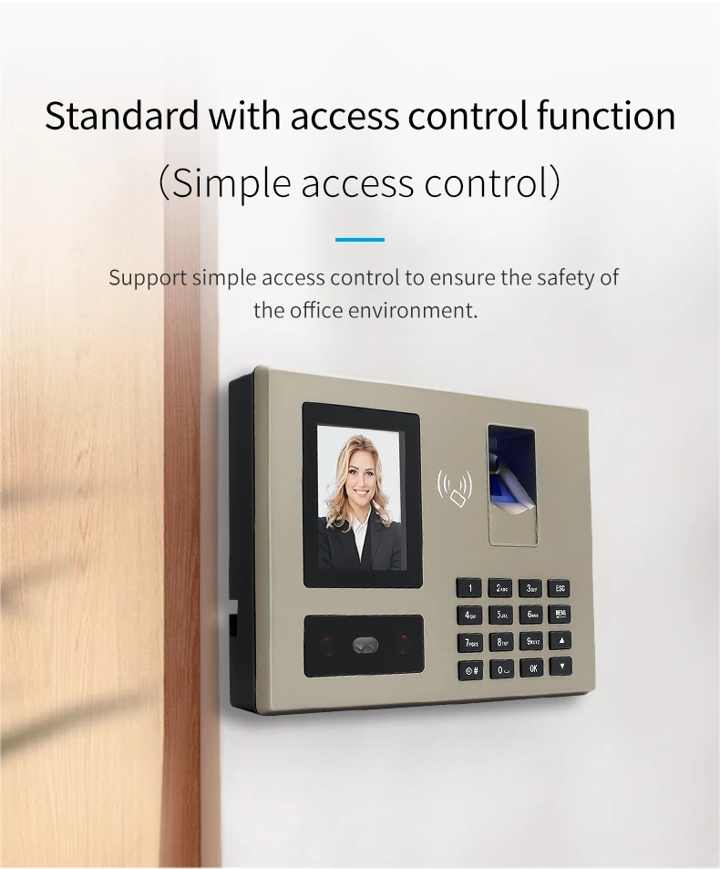 Web Biometric Real Time Clock Fingerprint Attendance Face Fingerprint ID Card Attendance Machine Access Control System with SDK