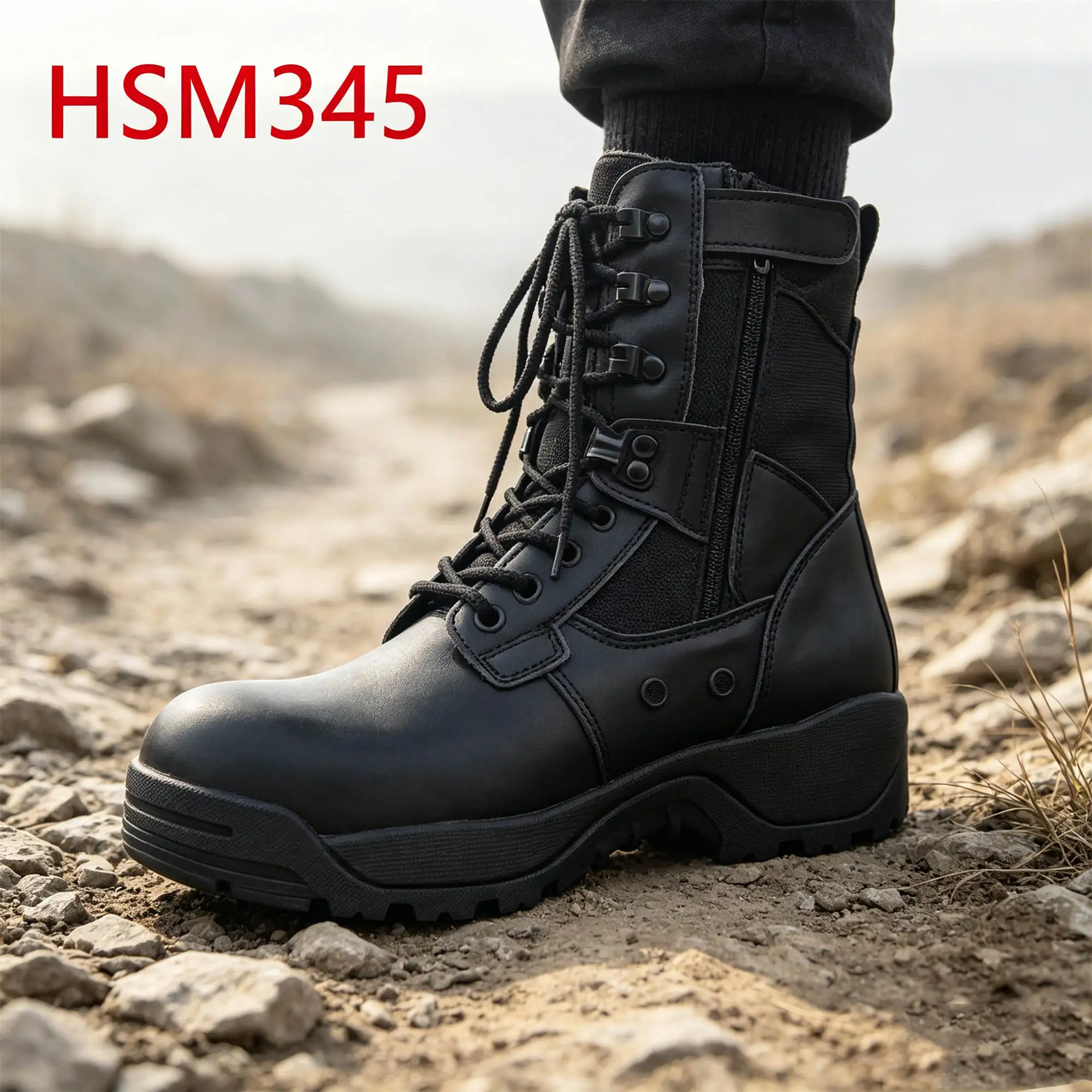 ZYF,super Anti-shock EVA+rubber Outsole Hua Singh Combat Boots Outdoor Survival Composite Toe Insert Marching Boots HSM345