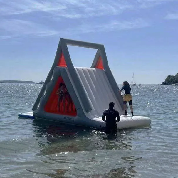 Outdoor Inflatable Floating Water Slide Portable Water Park Equipment Floating Slide