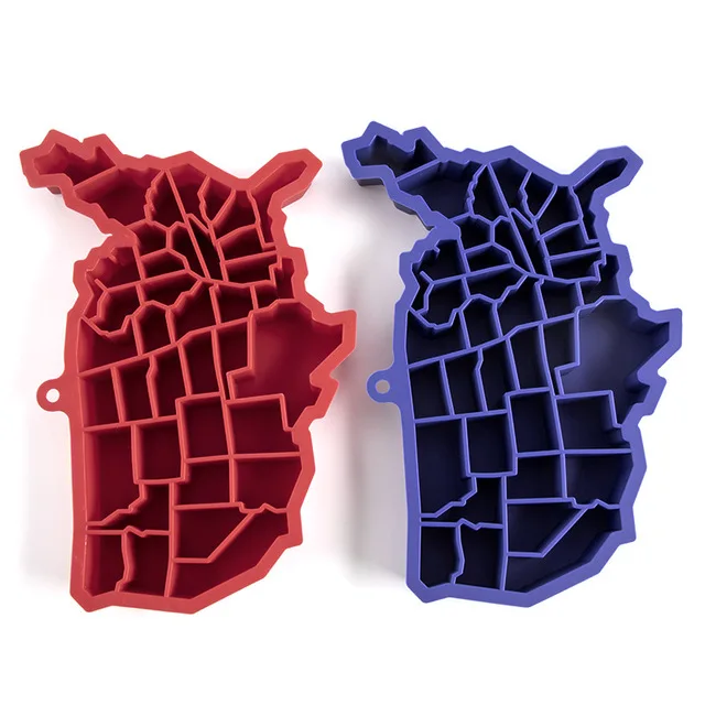Usa Map 3d Europe Canada Custom Country Shape Silicone Ice Cream Mold Ice Cube Tray