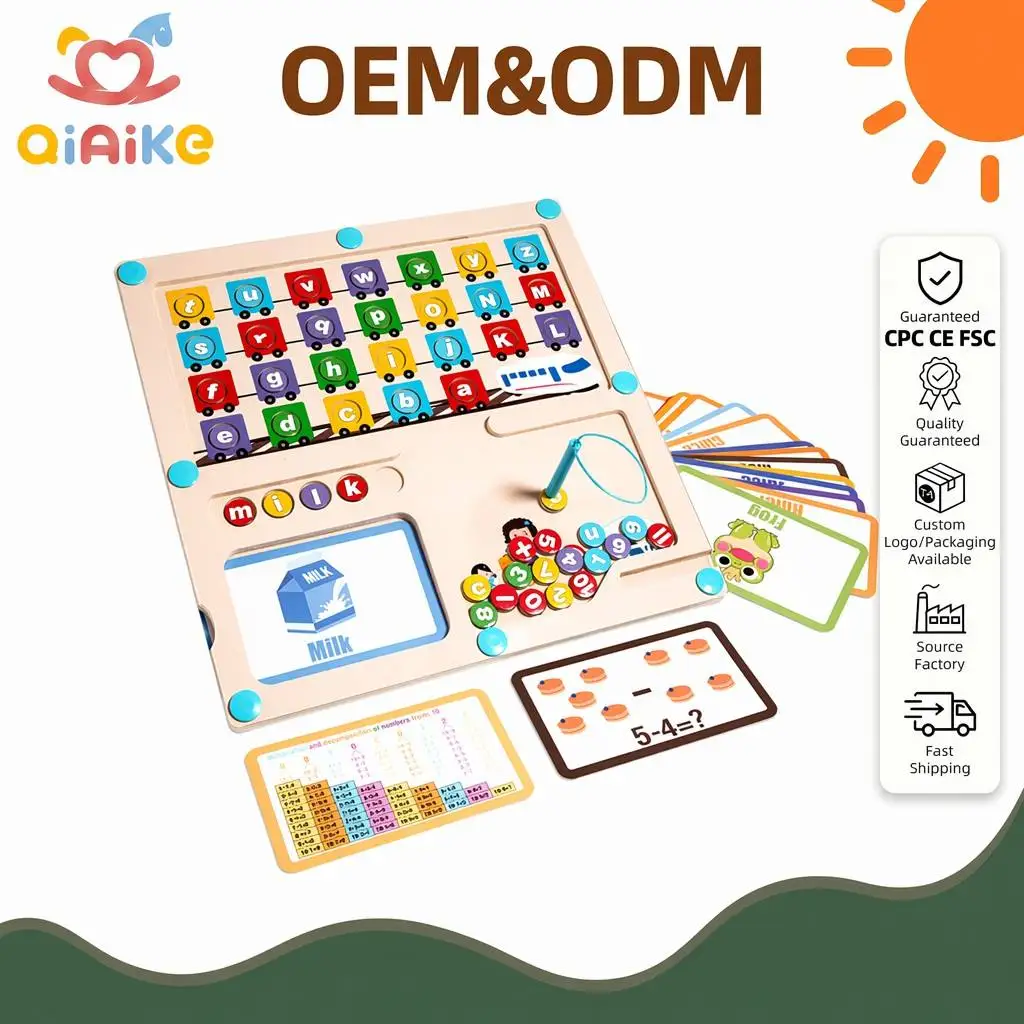 Nuovo prodotto di tendenza: lavagna educativa 3 in 1 per abbinamento lettere-numeri e operazioni matematiche, giocattoli educativi per il riconoscimento dell'alfabeto e dei numeri, per l'apprendimento dei bambini