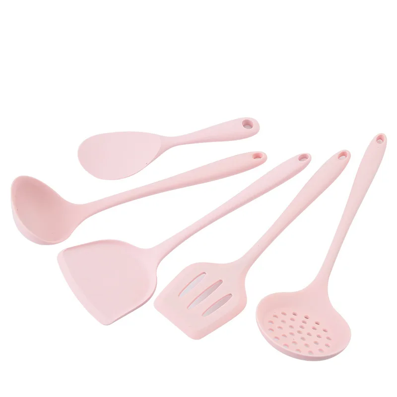 1pc Silicone Ladle, Minimalist Pink Soup Ladle For Kitchen