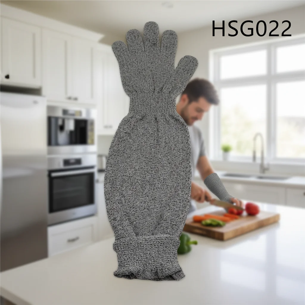 ZYF,glass Manufacturing Sharp Tool Use 40cm Safety Working Gloves Wood Carving Trade Laceration Prevention Arm Sleeves HSG022