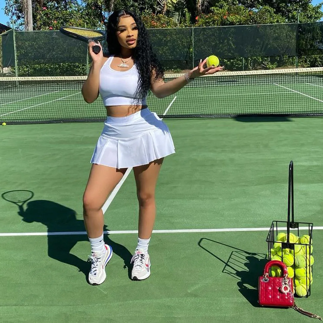 2021 Hot Sale Two Piece Pants Set Skirt Solid Vest Tennis Dress Women Sport  Wear Casual Outfits For Women Two Pieces Dress - Buy Women Outfits Two  Piece Set Clothing,Outfits Women Two