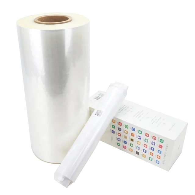 Heat Sensitive Pof Pvc Shrink Film Blow Molding Soft Package Stretch Film Wrap Plastic Shrinking Film Roll Pack Material