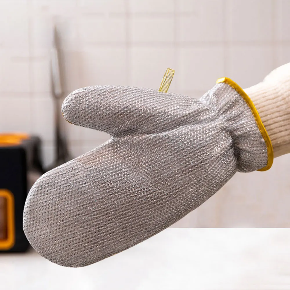 Steel Kitchen Dishcloth Multipurpose Wire Dishwashing Rag Clean Glove