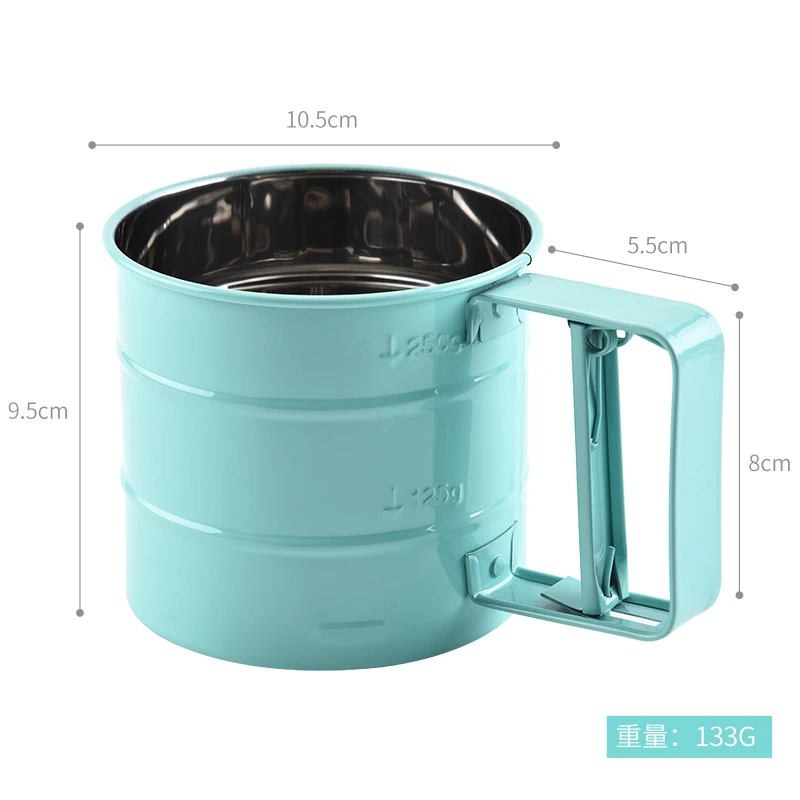 Baking Pastry Tools 250ml stainless steel non stick coating handheld flour sifter