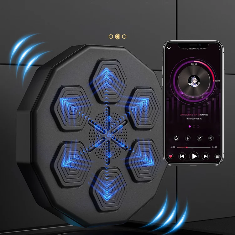 Wholesale APP Smart Music Boxing Custom Punching Bag Box Training Wall Mount Boxing Arcade Machine With Home Focus Game Pads