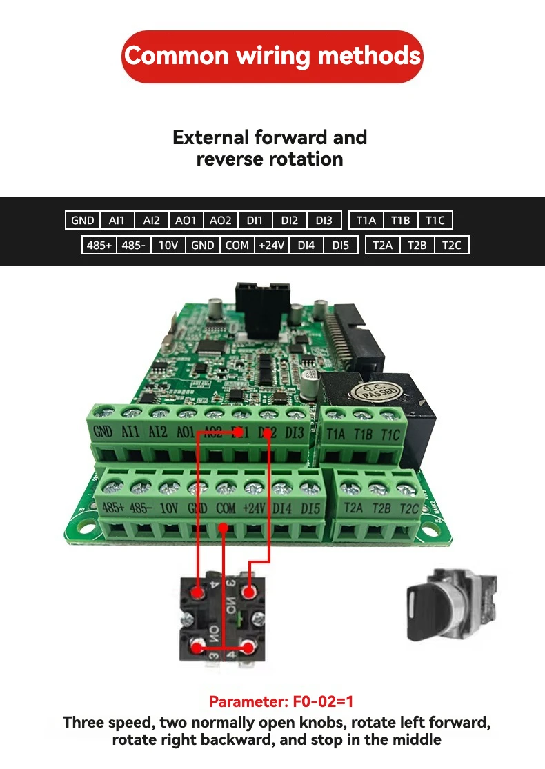 Variable Speed Drive Converter 7.5kW 380V Frequency Inverter 17A 3 Phase Input and Output VFD Drive