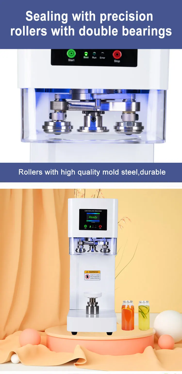 RY-FGJ-100D Semi-Automatic Can Sealing Machine for Juice & Milk
