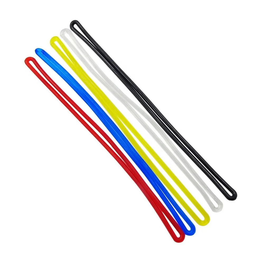 Clear or Colored Custom Size Elastic Ties Loop Cord for Tag