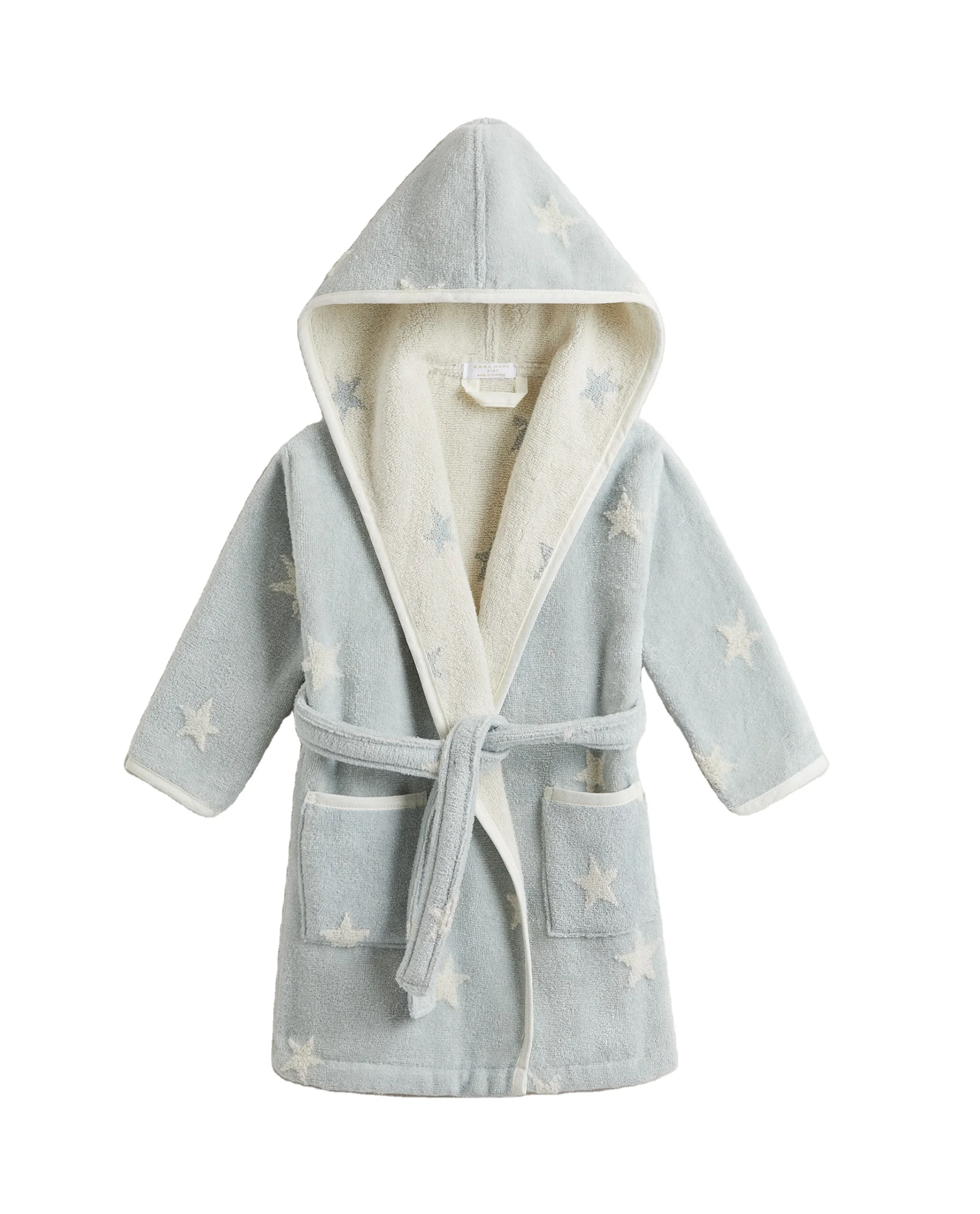 Customized Pattern Baby Bathrobe Emboss Icon Cut Pile Kids Bathrobe Organic Cotton Bathrobe Towel