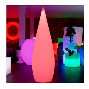 Elegant RGBW LED Floor Lamp with Remote Control Free Standing European Design for Outdoor Use Plastic Body