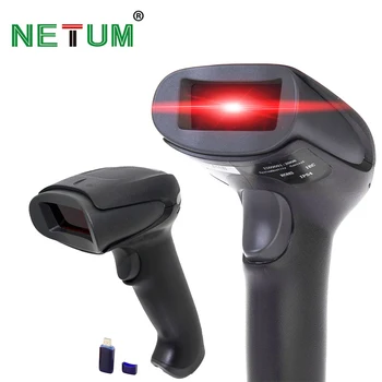 NT-2028 Portable Long Distance Cordless Barcode scanner Handheld 1D For Supermarket low cost barcode scanner