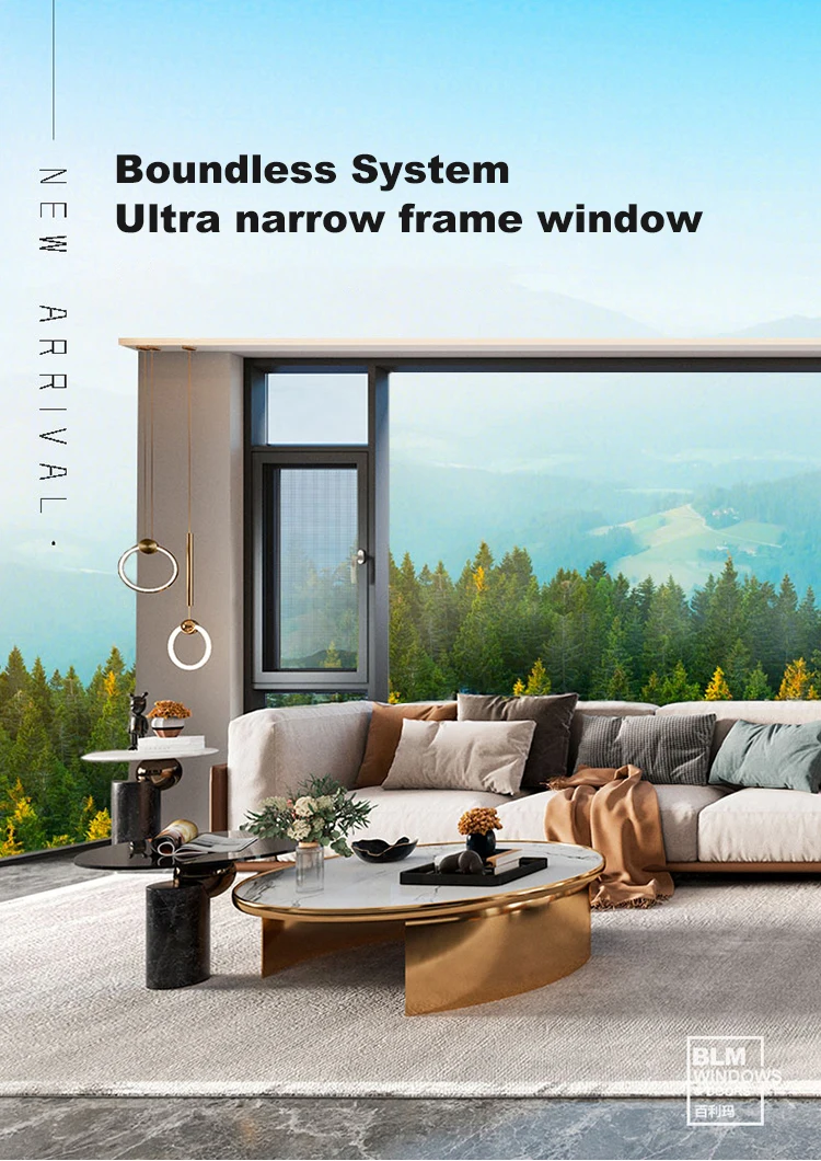 Ultra Narrow Frame Aluminium Casement Window