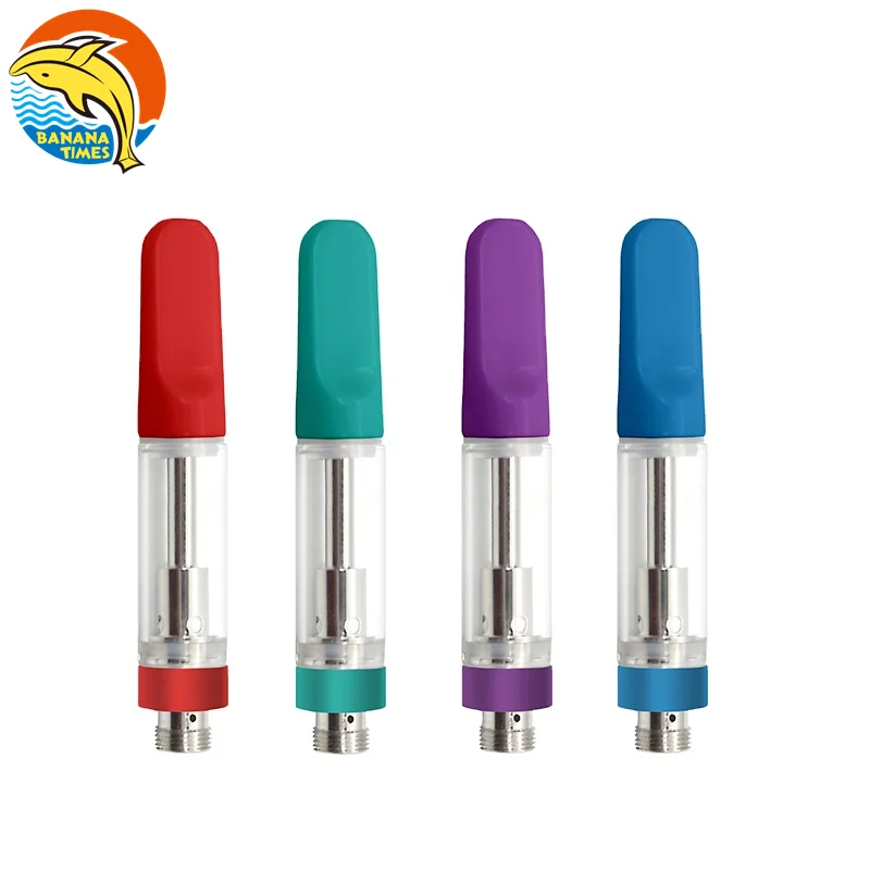 Lead free cbd oil cartridge empty 1ml 510 vape cartridges press in ceramic tip glass vape cartridge