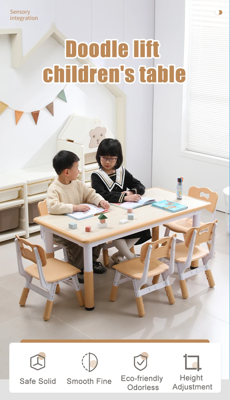 Children Table And Chairs Set For 4,49''l X 25''w Study Table And Chair ...