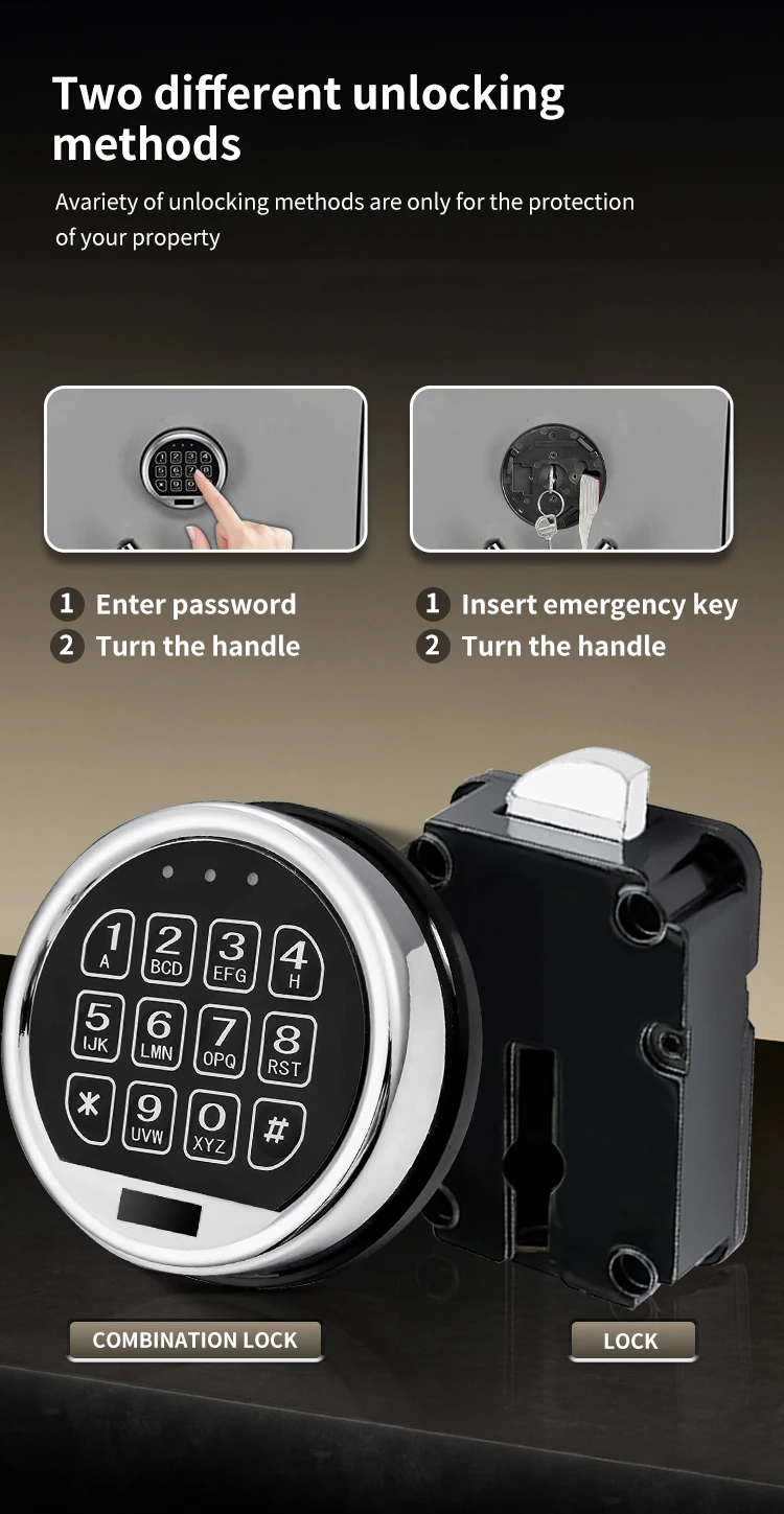 CEQSAFE Top Quality Digital Fireproof Gun Safe Box with Lagard Combination Lock details