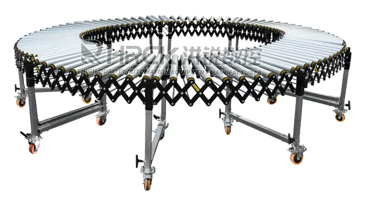 Hongrui Loading Capacity Gravity Telescopic Flexible Expandable Gravity Roller Conveyor manufacture
