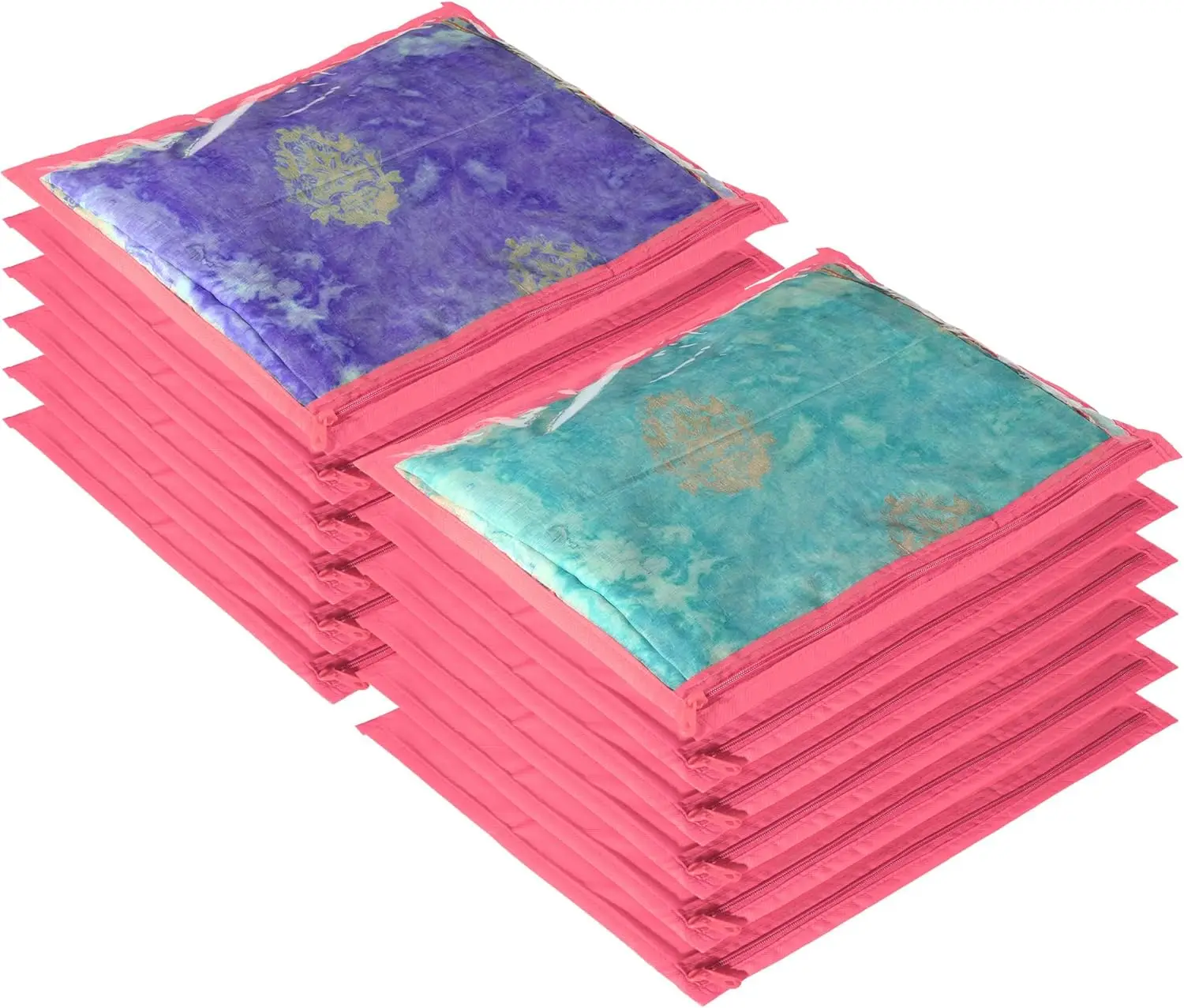 High Quality PVC Flower Saree Cover New Style Wardrobe Storage or Gifting Suit Packing Bags Flexible Design for Clothing
