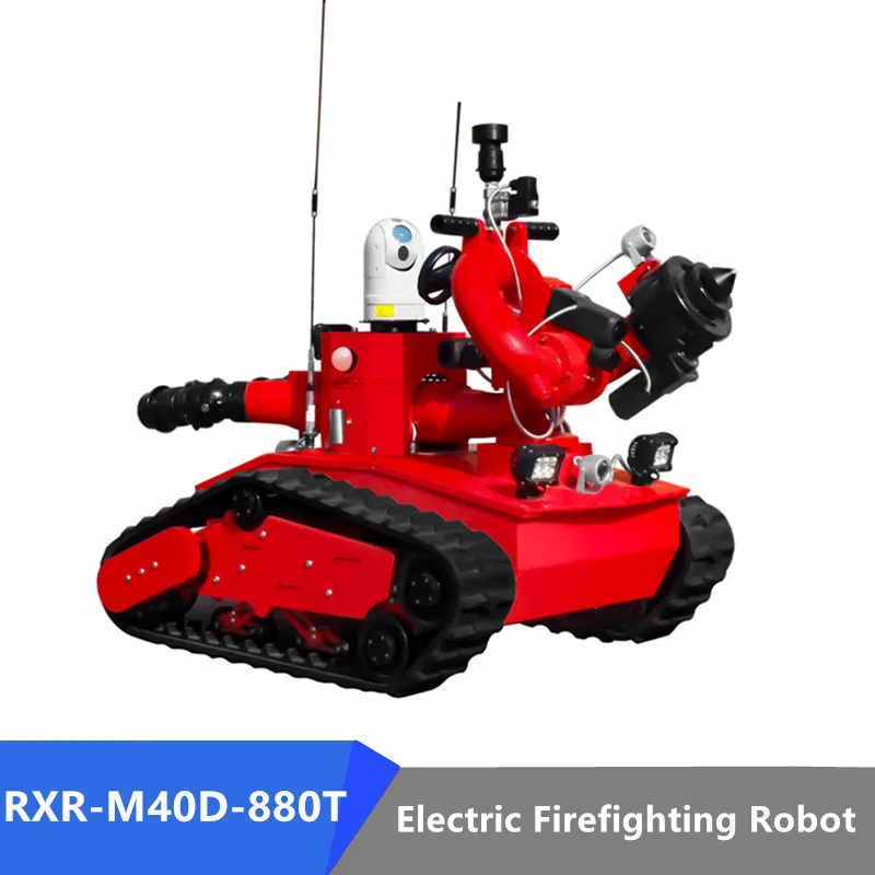 RXR-M100BGD Firefighting Robot Rubber Tracked 4WD Electrical Fire ...