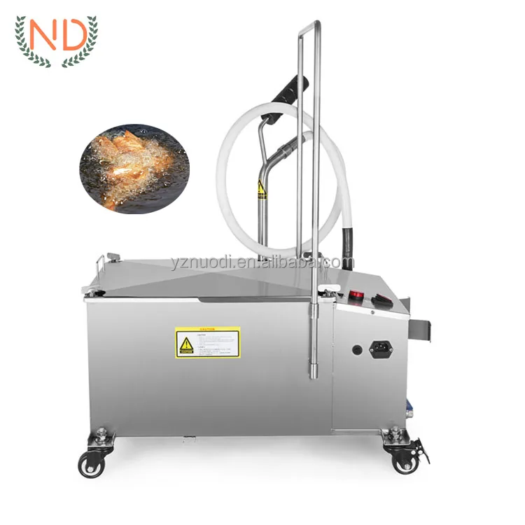 Movable Edible Cooking Oil Filtration Machines Deep Frying Oil Filter Machine Filtration Cart