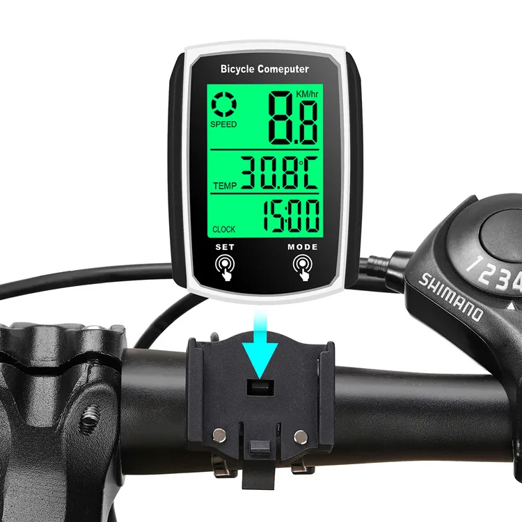 Сенсорные кнопки велосипедные аксессуары Bikemeter большой экран с проводным велосипедным компьютером водонепроницаемый велосипедный