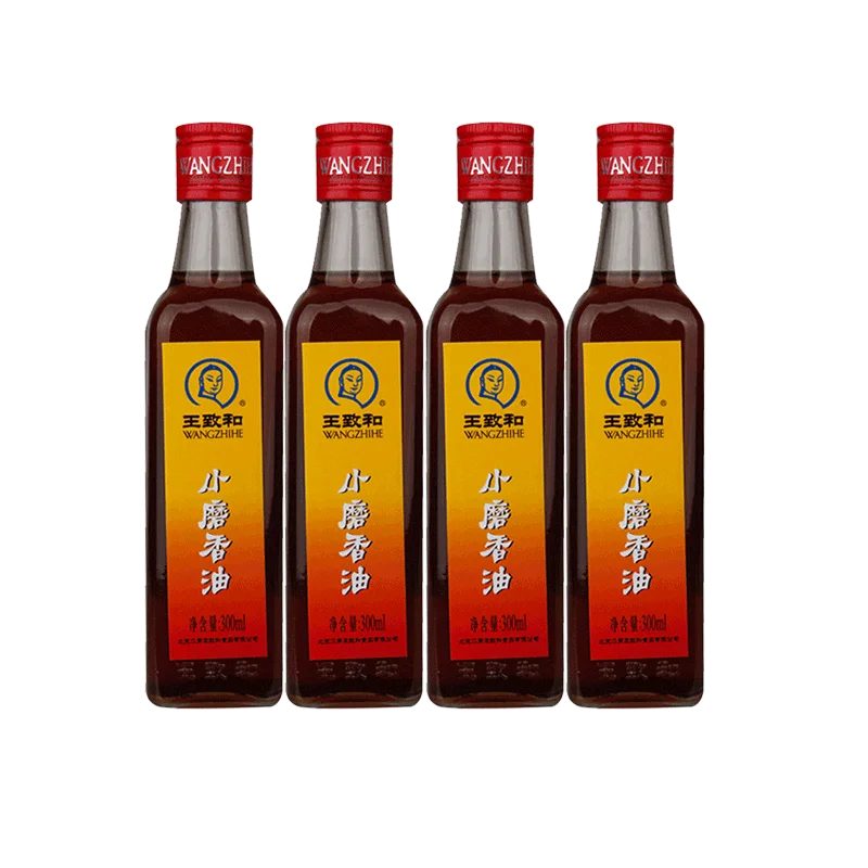 Wang Zhihe Xiaomo sesame oil 300ml*4 bottles of flavored aroma