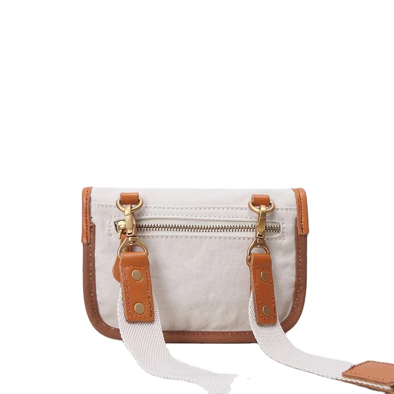 Simple casual canvas shoulder bag multi-function mobile phone bag mini fashion messenger bag niche design