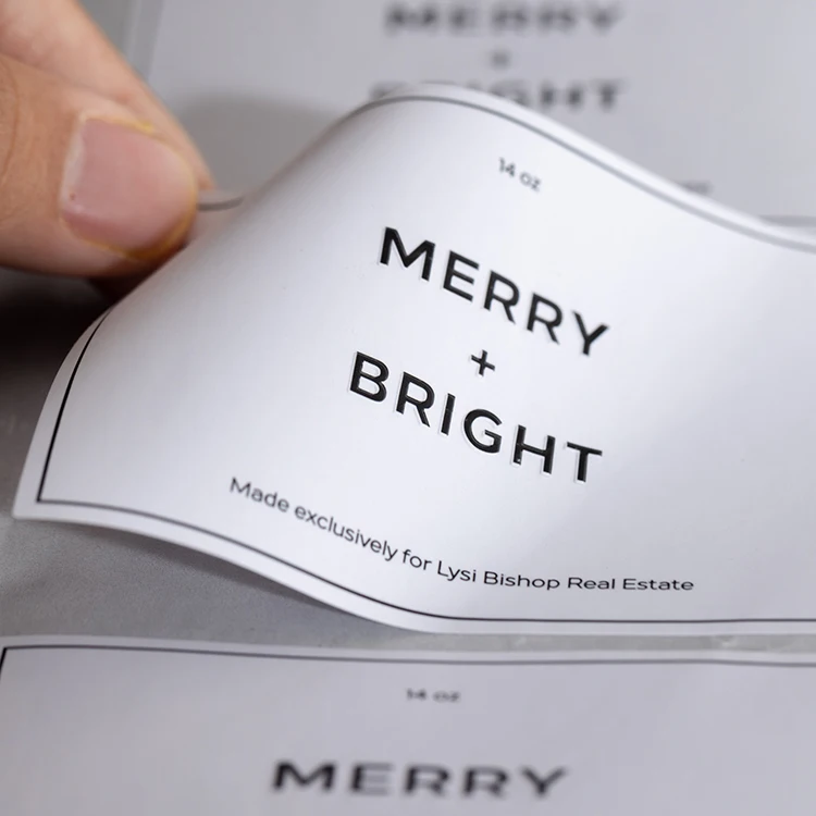 Wholesale Luxury  Waterproof PVC Perfume Package Stickers Custom Design White Vinyl Cosmetic Label Stickers