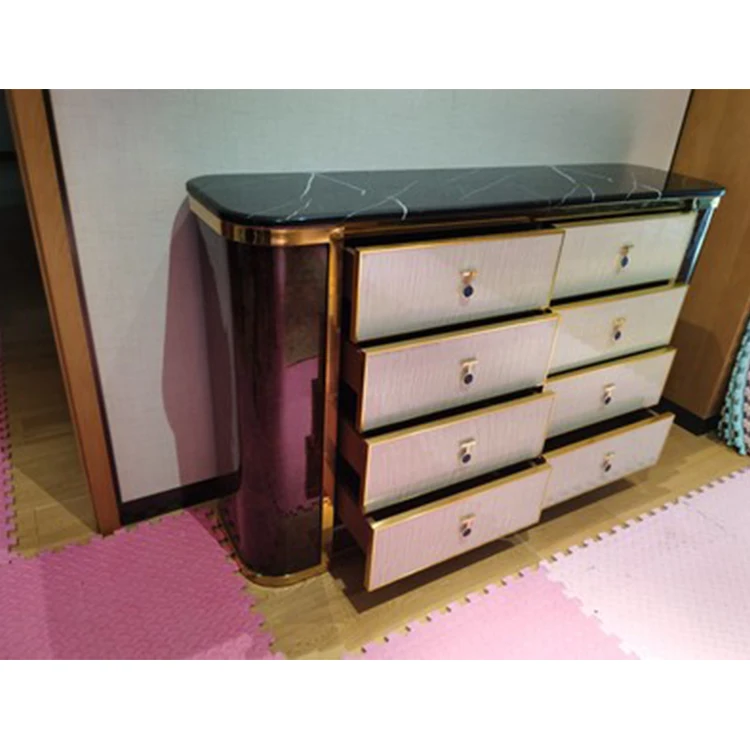 521C New Designs 8 Drawers Buffet Cabinet Dining Room Sets Sideboard Cabinet Modern Buffet Table