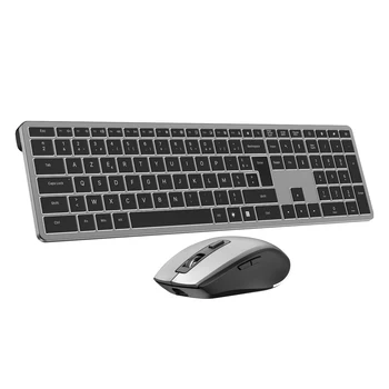Scissor Silent keystroke Bluetooth Keyboard and Mouse for MAC Computer Rechargeable Quiet Slim Thin Wireless Keyboard and Mouse